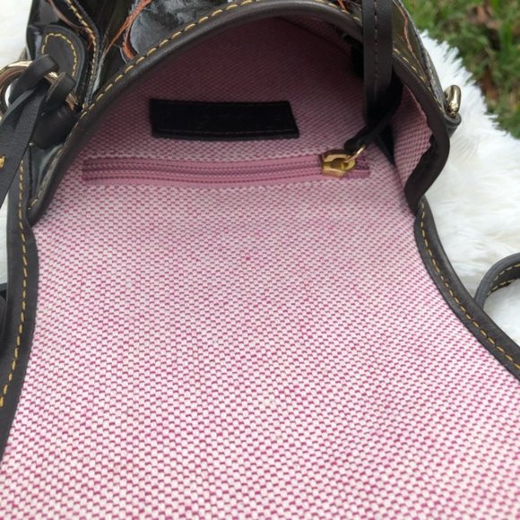 Vintage Dooney & Bourke Croco Embossed Leather Mini Crossbody - Picture 5 of 8